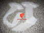 Preview: getragene Halterlose Nylon Strümpfe in weiß mit Fotos